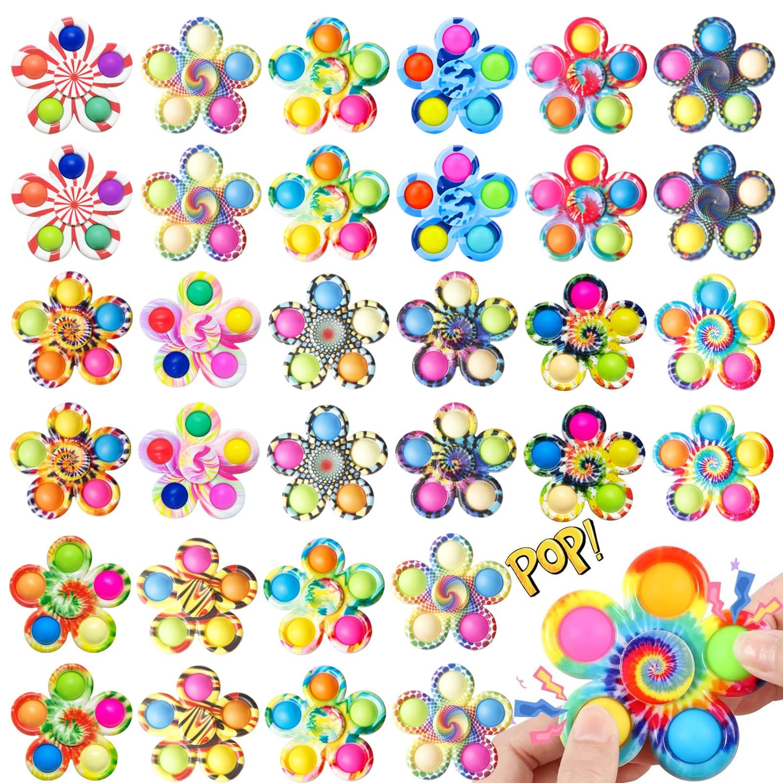 Fidget Spinner Bulk 32PCS, Sensory Toys for Kids and Adults, Stress Relief fo…