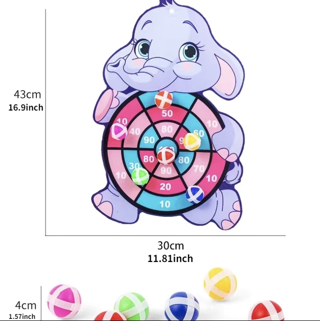 children’s elephant dart board sticky ball game is a fun and interactive toy