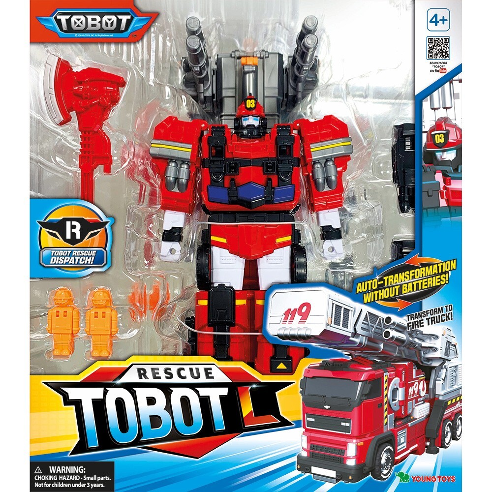 Tobot L Fire Truck Rescue Transforming Robot Young Toys Action Figure New