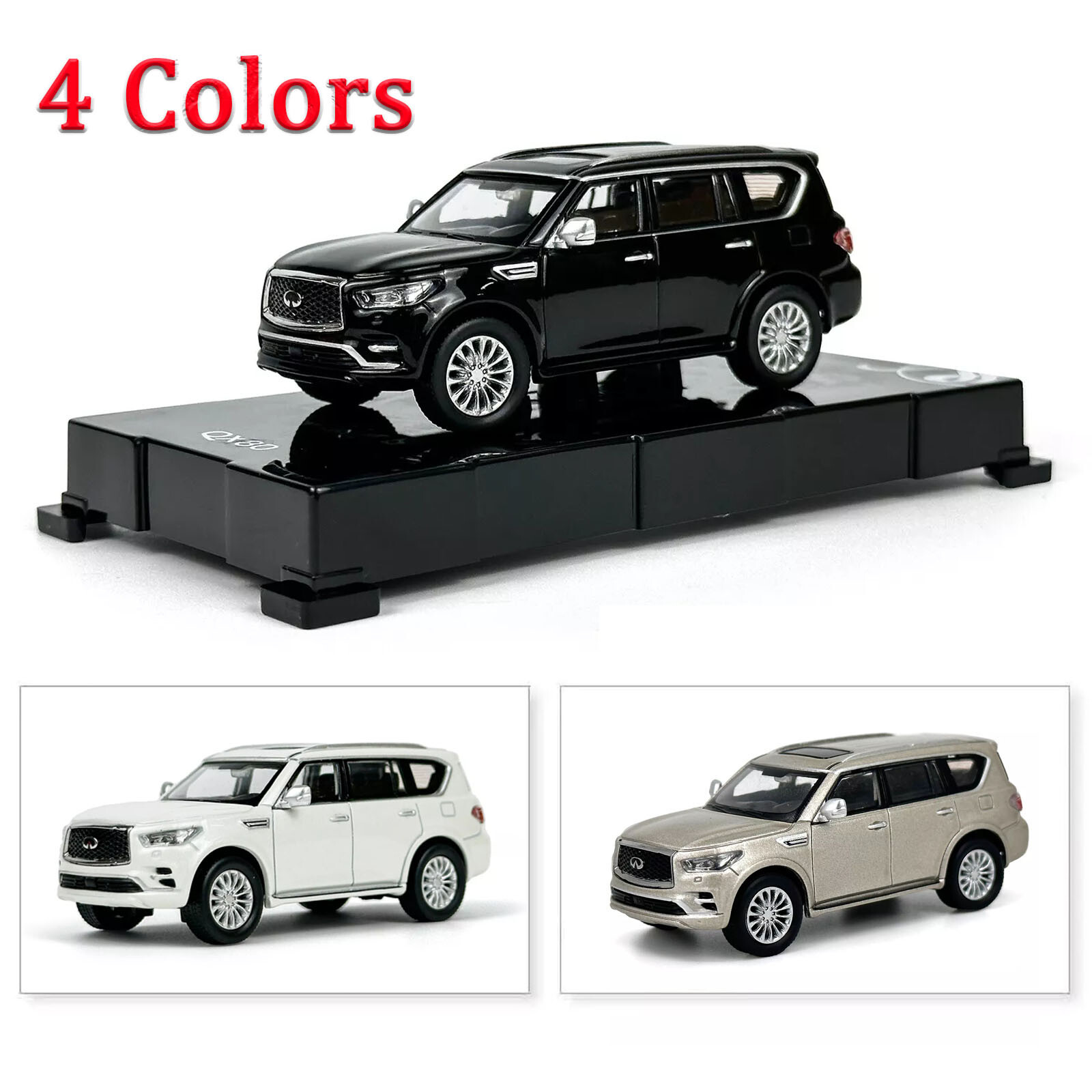 Paudi 1:64 Scale Infiniti QX80 2020 Suv Alloy Diecast Model Car 4 Colors Gifts