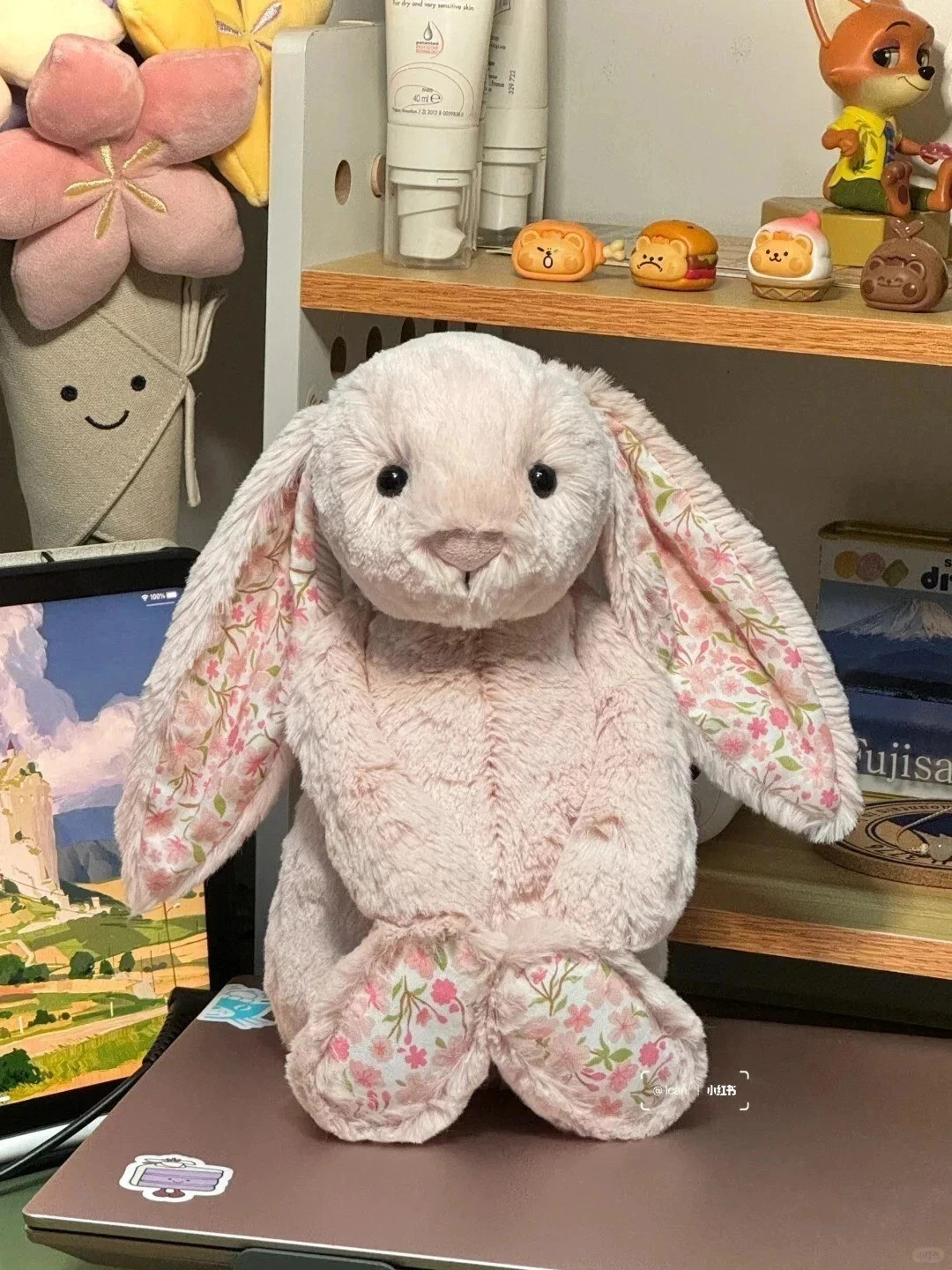 Adorable Authentic Medium Blossom Blush Bunny Cherry Plush Toy NWT