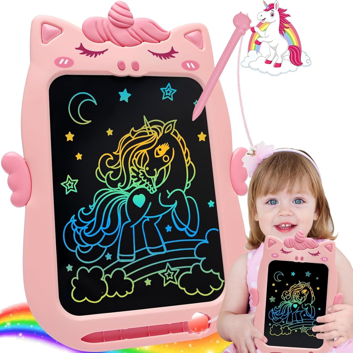 Toy 10 Inch Writing Tablet for Kids 1-6 Years | Girls Drawing Doodle Board
