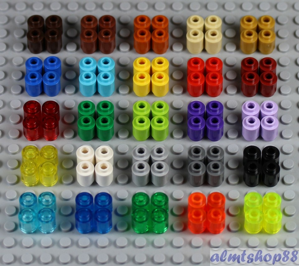 LEGO – 1×1 Round Bricks – PICK YOUR COLORS – Cylinder Tubes Cones 3062 Brick Lot