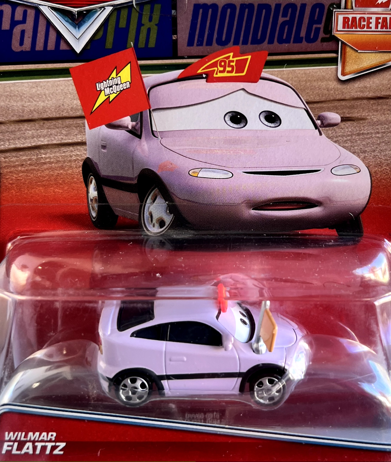 DISNEY PIXAR CARS  “WILMAR FLATTZ”, NEW IN PACKAGE, SHIP WORLD WIDE