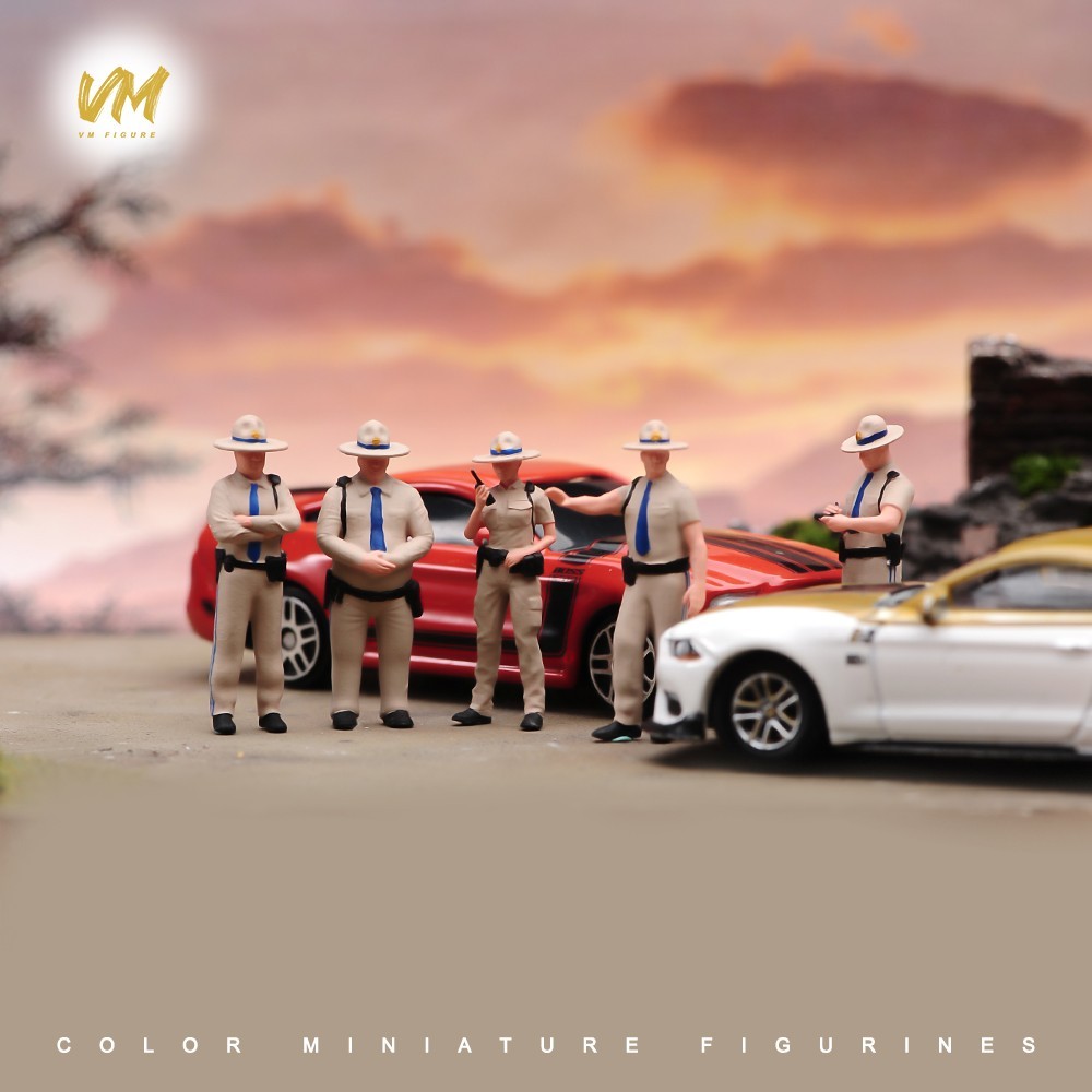 1/18 1/24 1/43 1/64 1/87 Miniatures US Patrol Man Scene Prop Figures For Cars