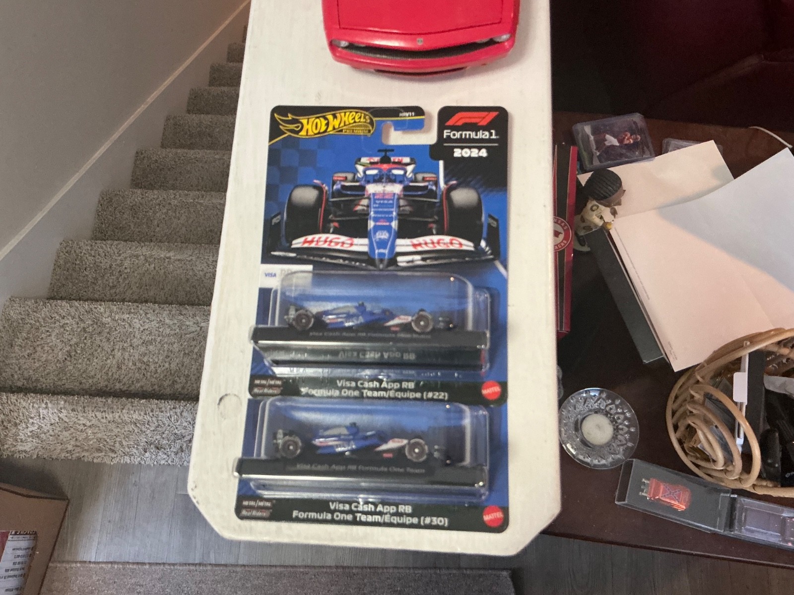Set of 2 Hot Wheels Premium Formula 1  Visa Cash App F1 Team #22 + #30 Awesome!