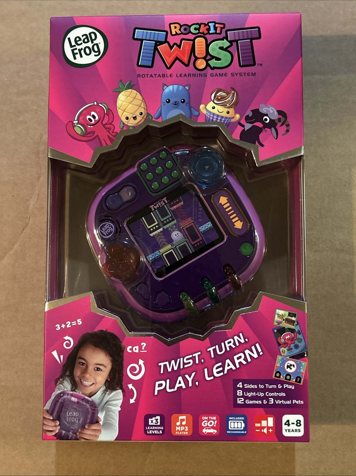 LeapFrog RockIt Twist Educational Learning Game System Purple Age 4- 8 New