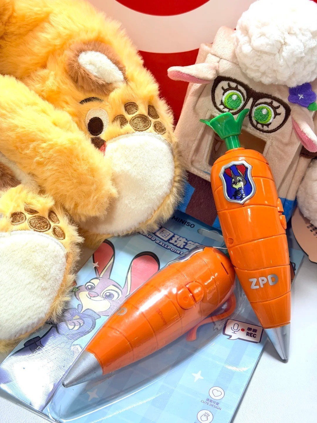 MINISO DISNEY JUDY’S POLICE  ZOOTOPIA AUTHENTIC VOICE RECORDER CARROT PEN K24