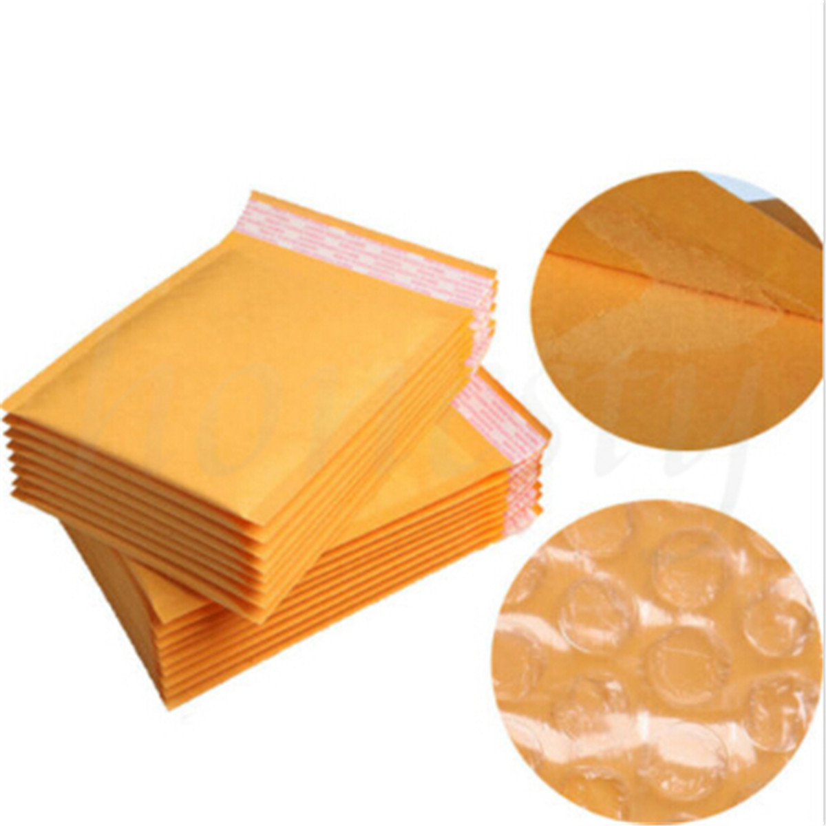 30/50pcs Yellow Kraft Bubble Mailers Padded Envelopes Shipping Bags Self Seal