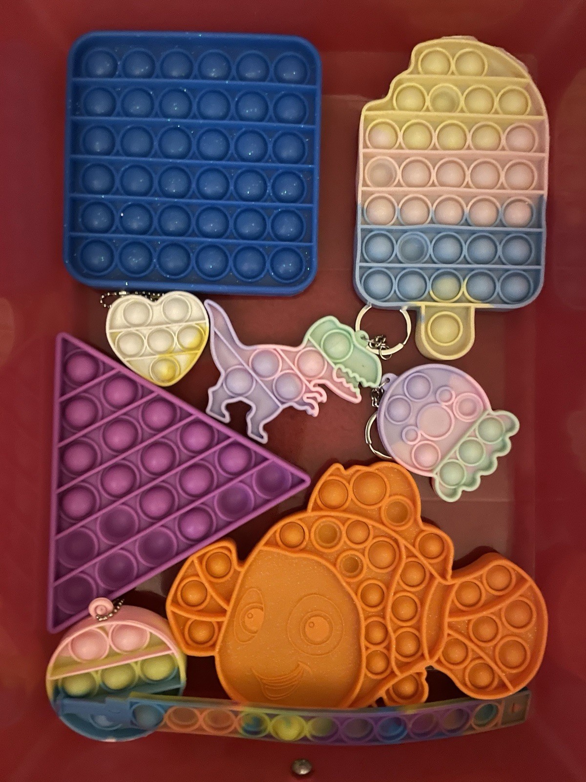 Pop lot Fidget Toys Bright Colors Lot of 14 Sensory Fidget Toys Assorted Colors