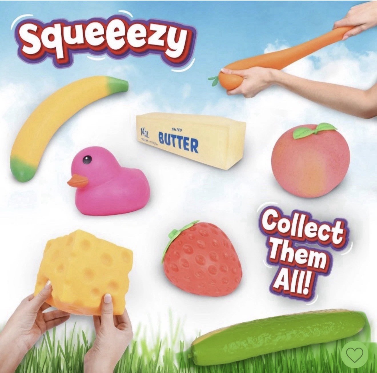 Viral TikTok Trending Squeezy Squishy Fidget Toys *Each Sold Separately*