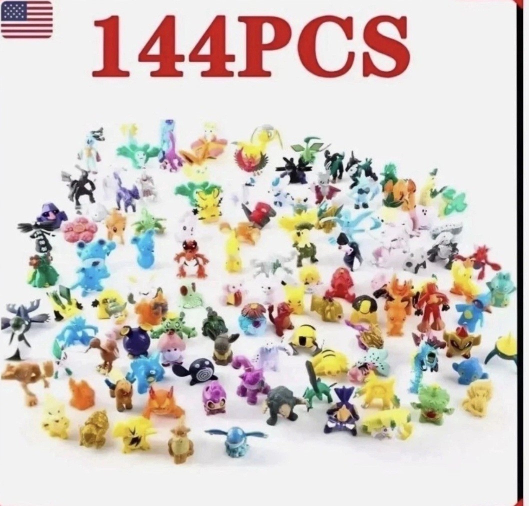 144 Pokemon Mini Figure Toys Pikachu Action Figures!