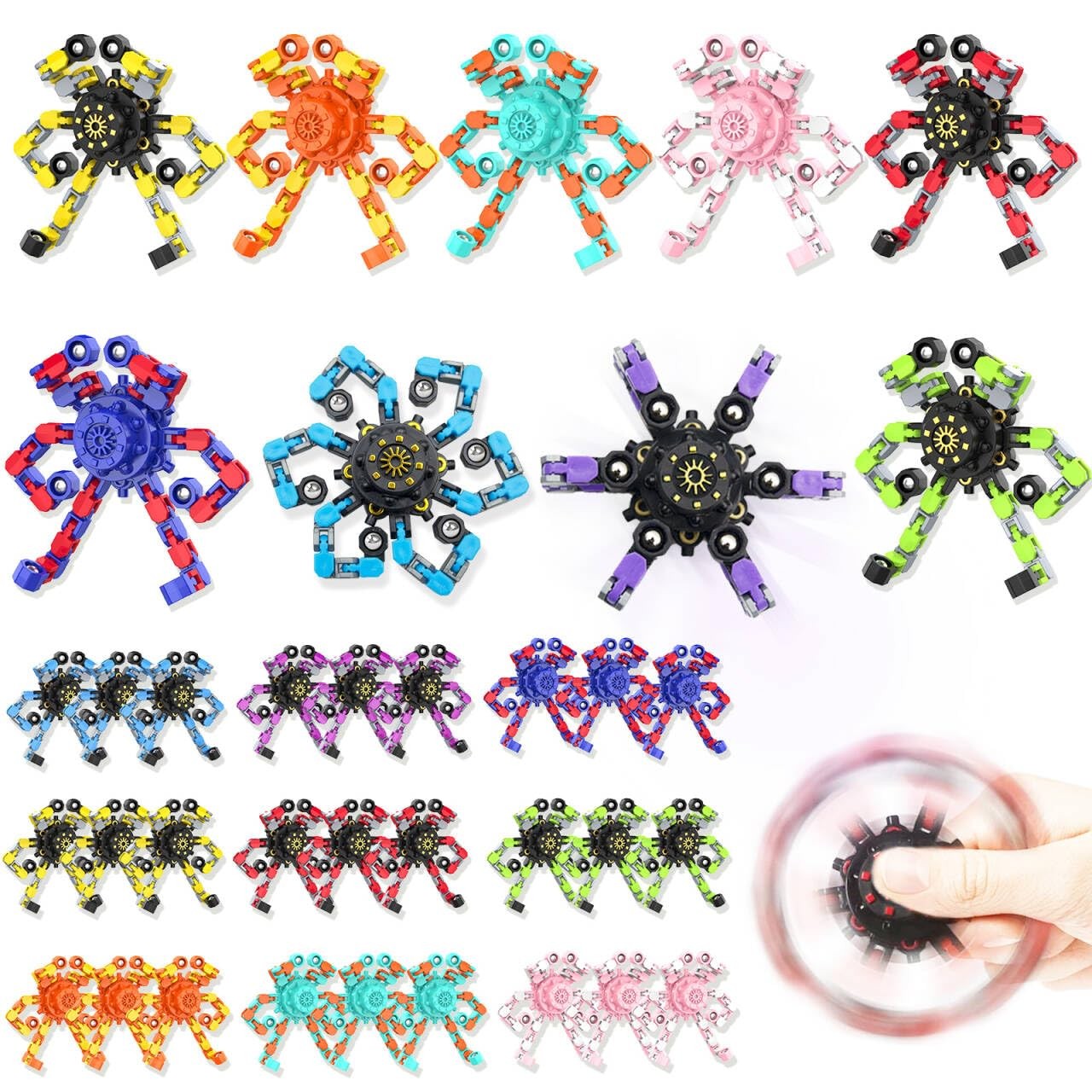 Transformable Fidget Spinners,Funny Stress Relief Sensory Fidget Toys,Deforma…