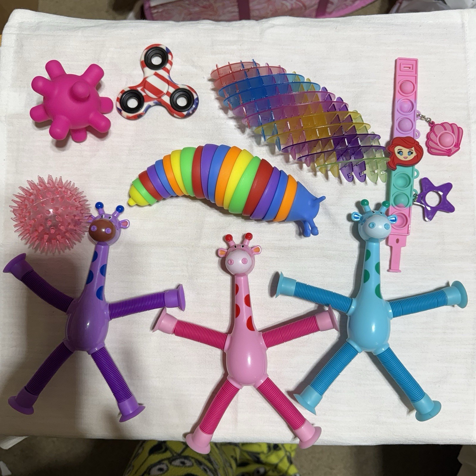 Lot of Fidget/ Sensory Toy 9 Toys Assorted Colors  And Textures