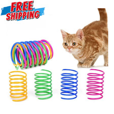 4/16/20pcs Cat Spring Toys Plastic Springs Cat Toys Colorful for Cat Kitten Pets