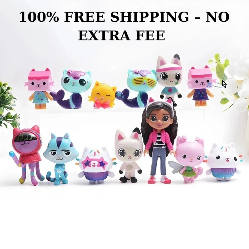 13pcs/set Gabby’s Dollhouse Action Figure Cute Doll Collection Model Toys