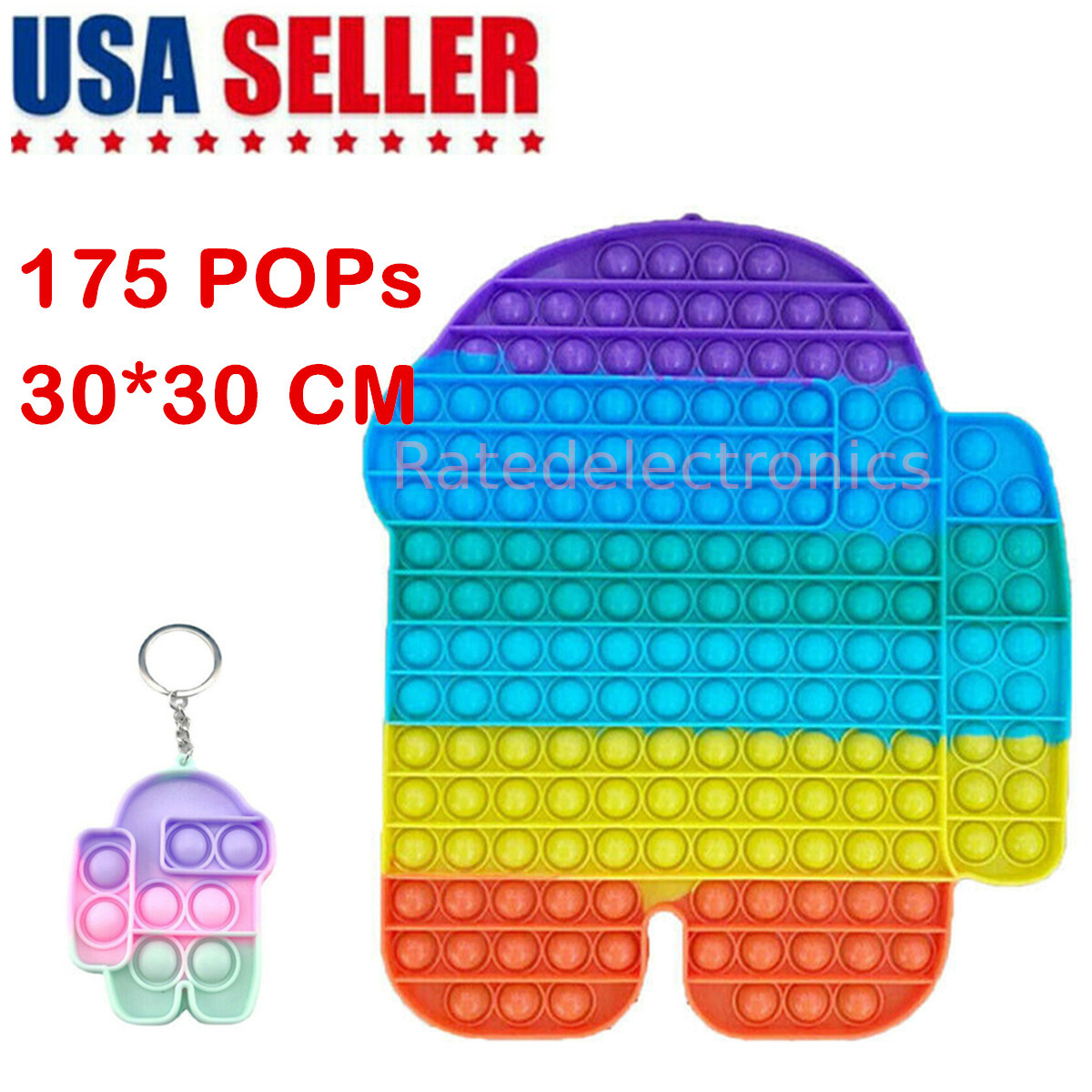 30cm Jumbo Fidget Popping Stress Relief Autism Sensory Calm Anxiety Kids Toys US