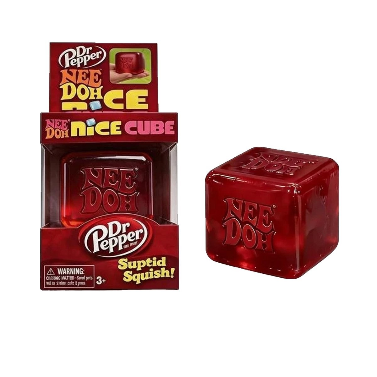 Needoh Limited Edition Dr Pepper Nice Cube Suptid Squish New With Box US
