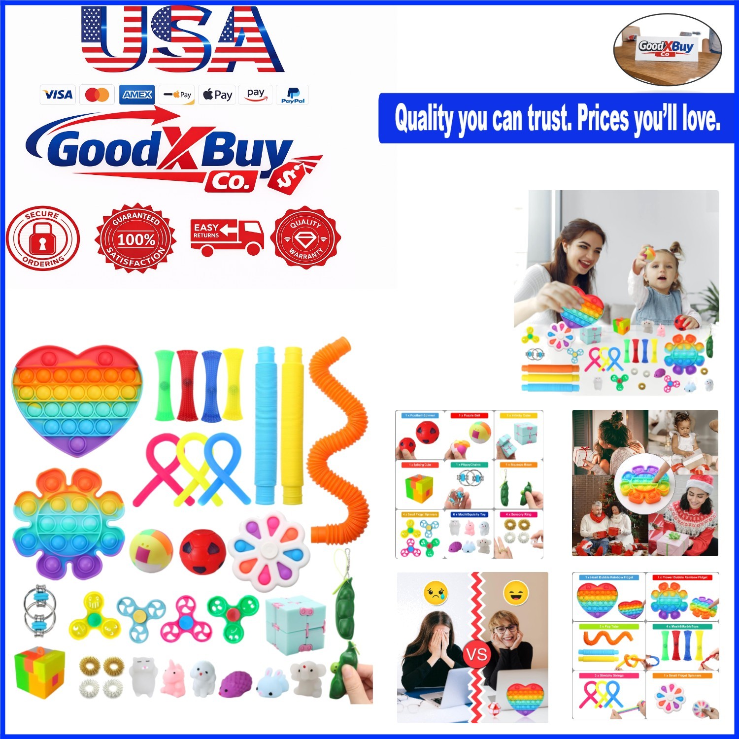 35-Piece Fidget Toy Set for Kids & Adults Sensory Stress Relief Party Favors …