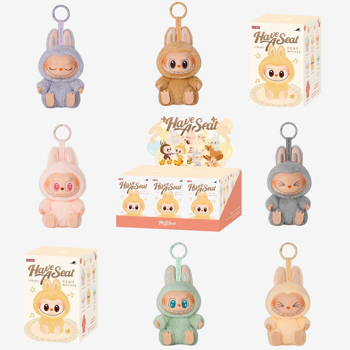 POP MART Labubu The Monsters Have A Seat Series Vinyl Plush Figure Toys Dolls