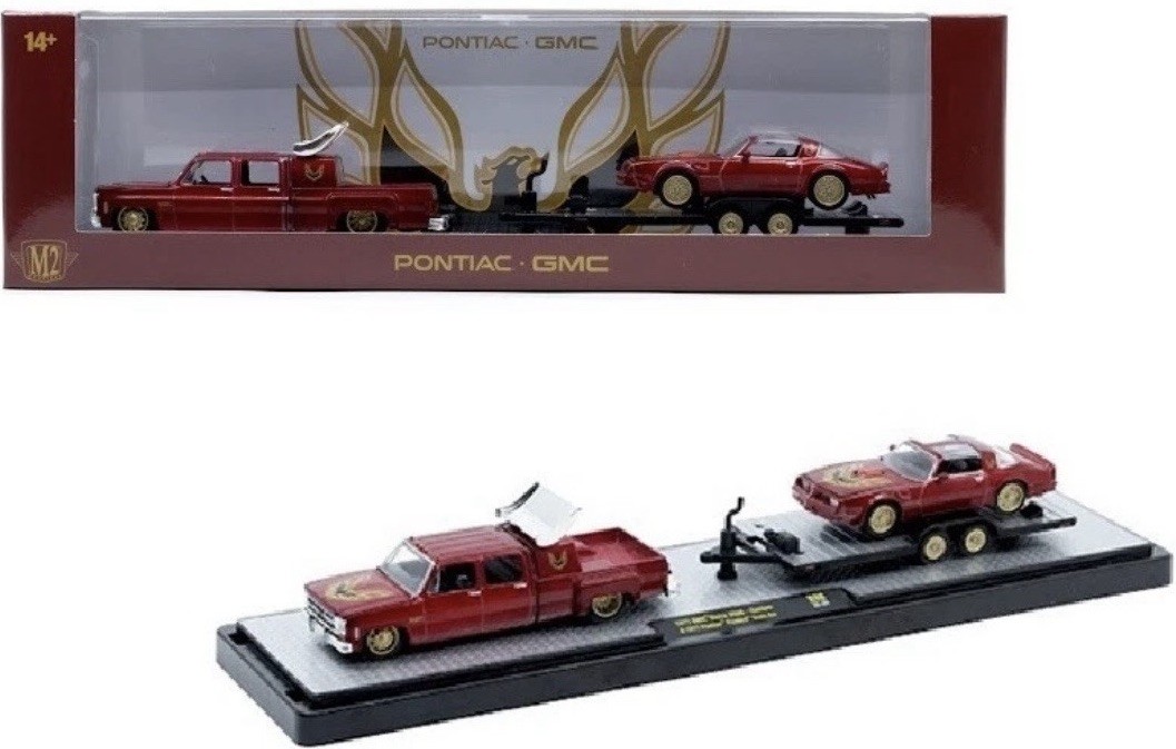 M2 MACHINES ‘77 GMC SIERRA 3500 DUALLY SQUAREBODY & ‘77 PONTIAC FIREBIRD TA R96