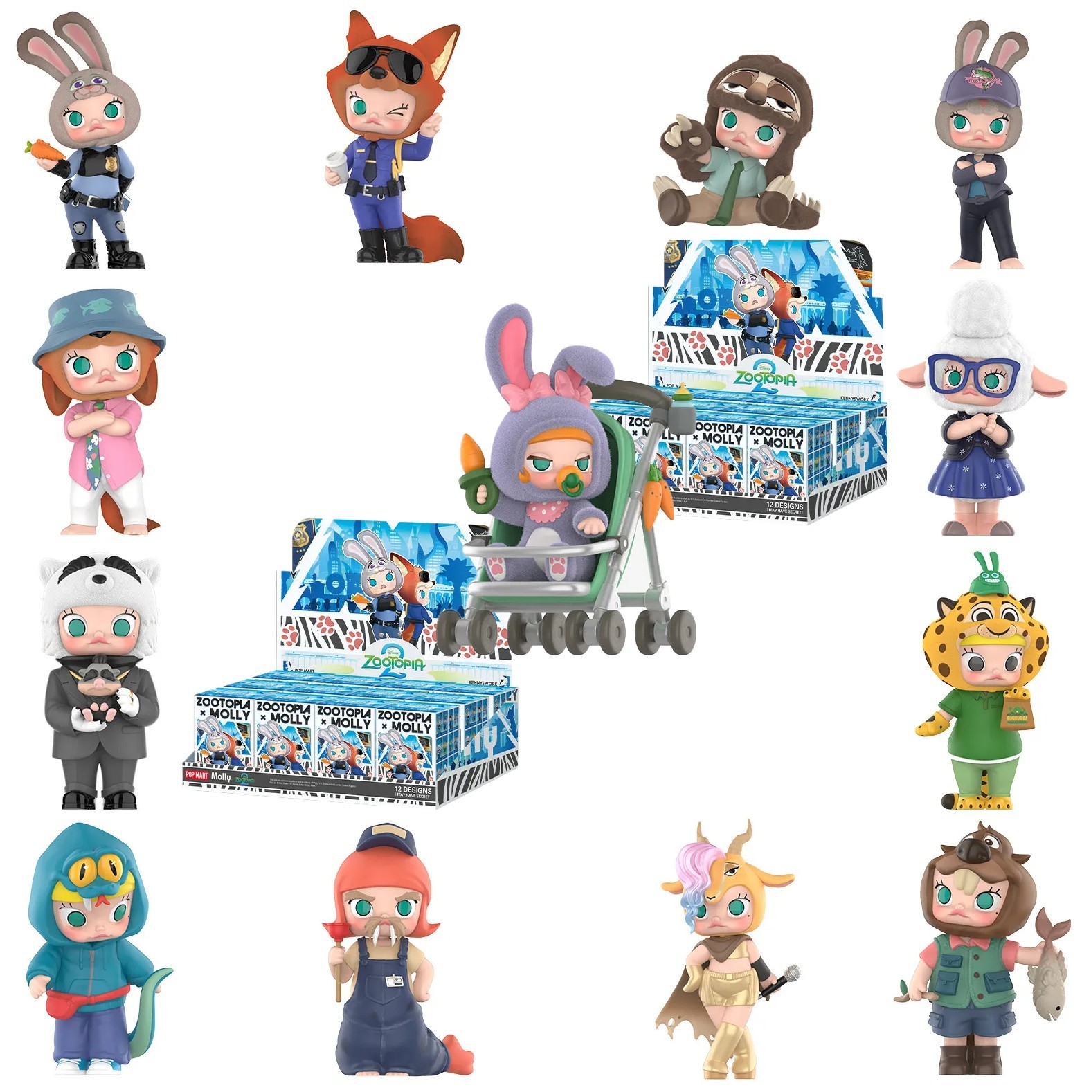 POP MART MOLLY x Zootopia Co-branded Series Confirm Figure Sealed Bag in OpenBox