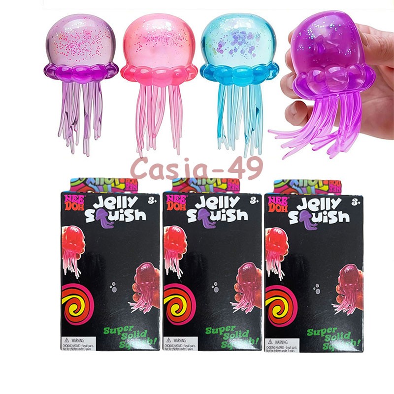 NeeDoh Jelly Squish Stress Toy Jellyfish Fidget Sensory Squeeze Toy Squishy USA