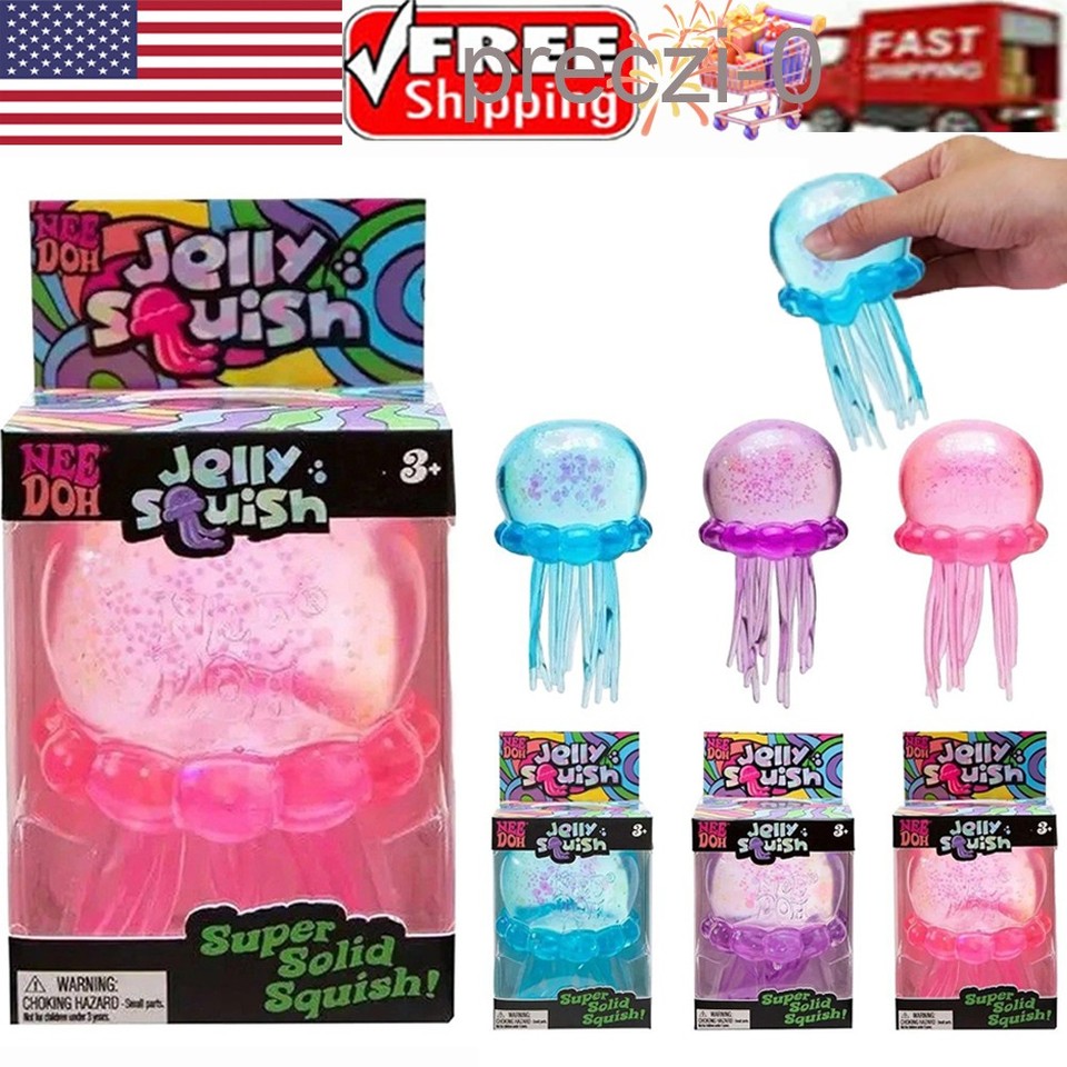 NeeDoh Jellyfish Jelly Squish Stress Toy Fidget Sensory Squeeze Squishy Toy Gift