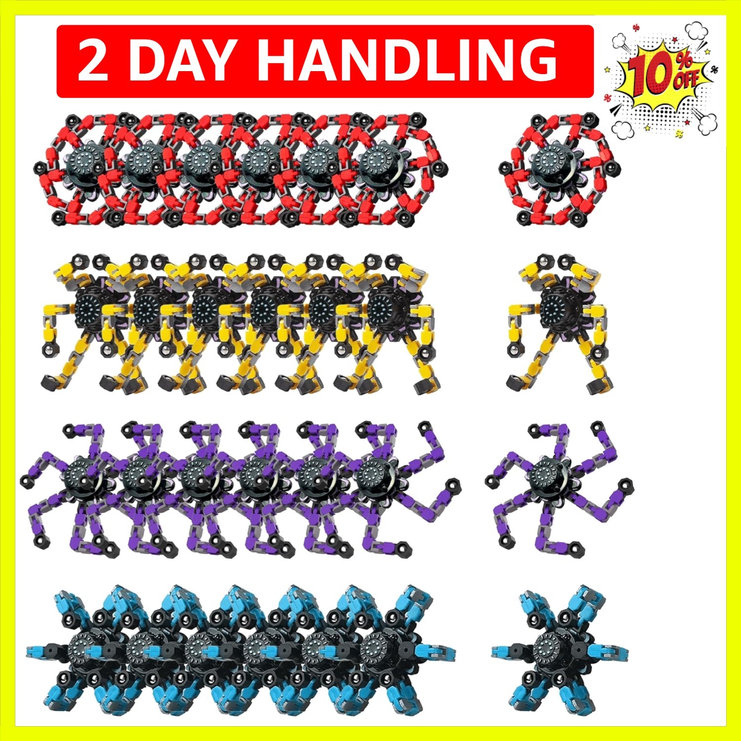 Transformable Fidget Toys Bulk – Pack of 24 | Robot Fidget Spinners Pinata St…