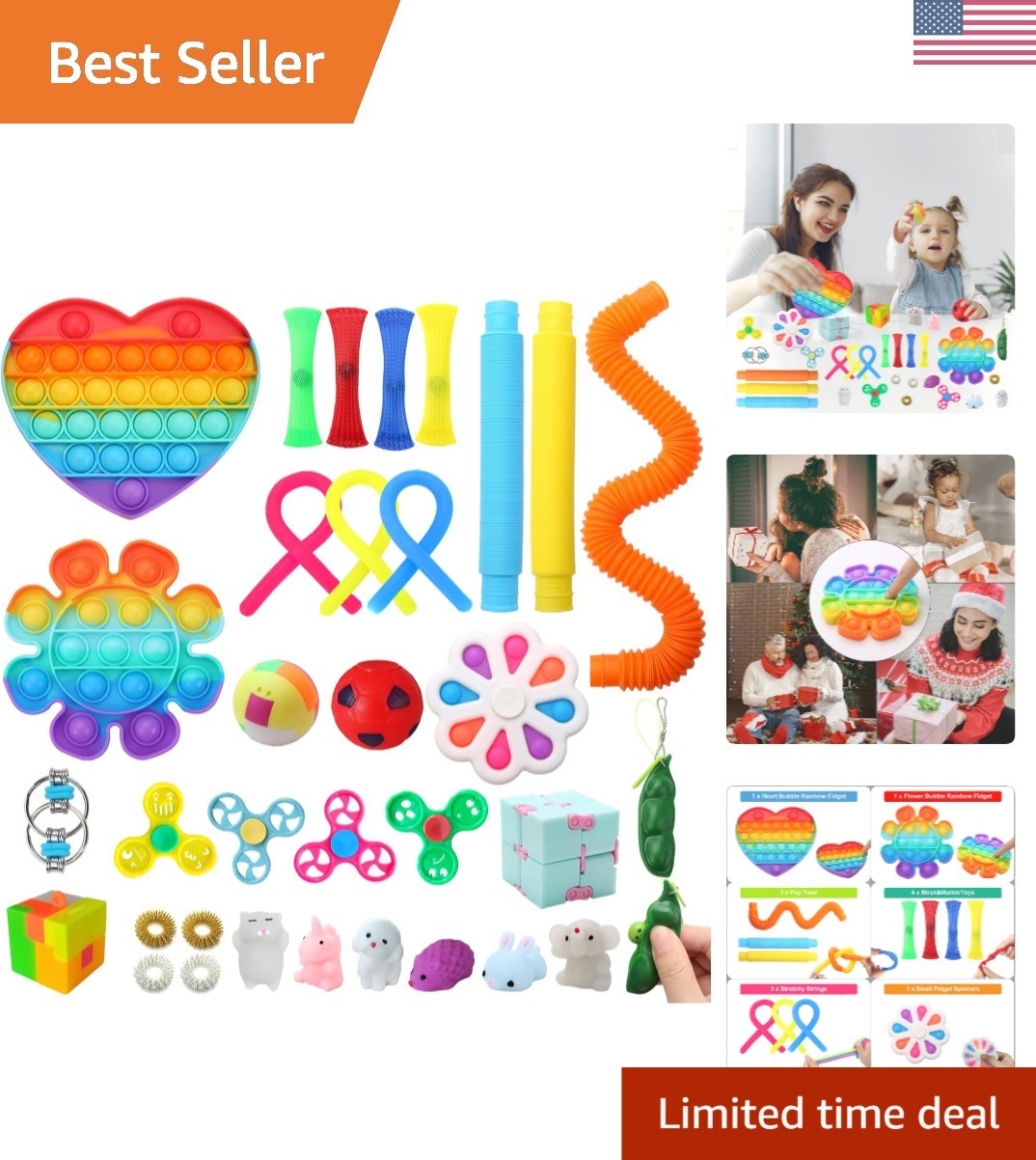 Delightful 35-Piece Fidget Toy Collection – Ideal for Classroom Prizes & Gifts