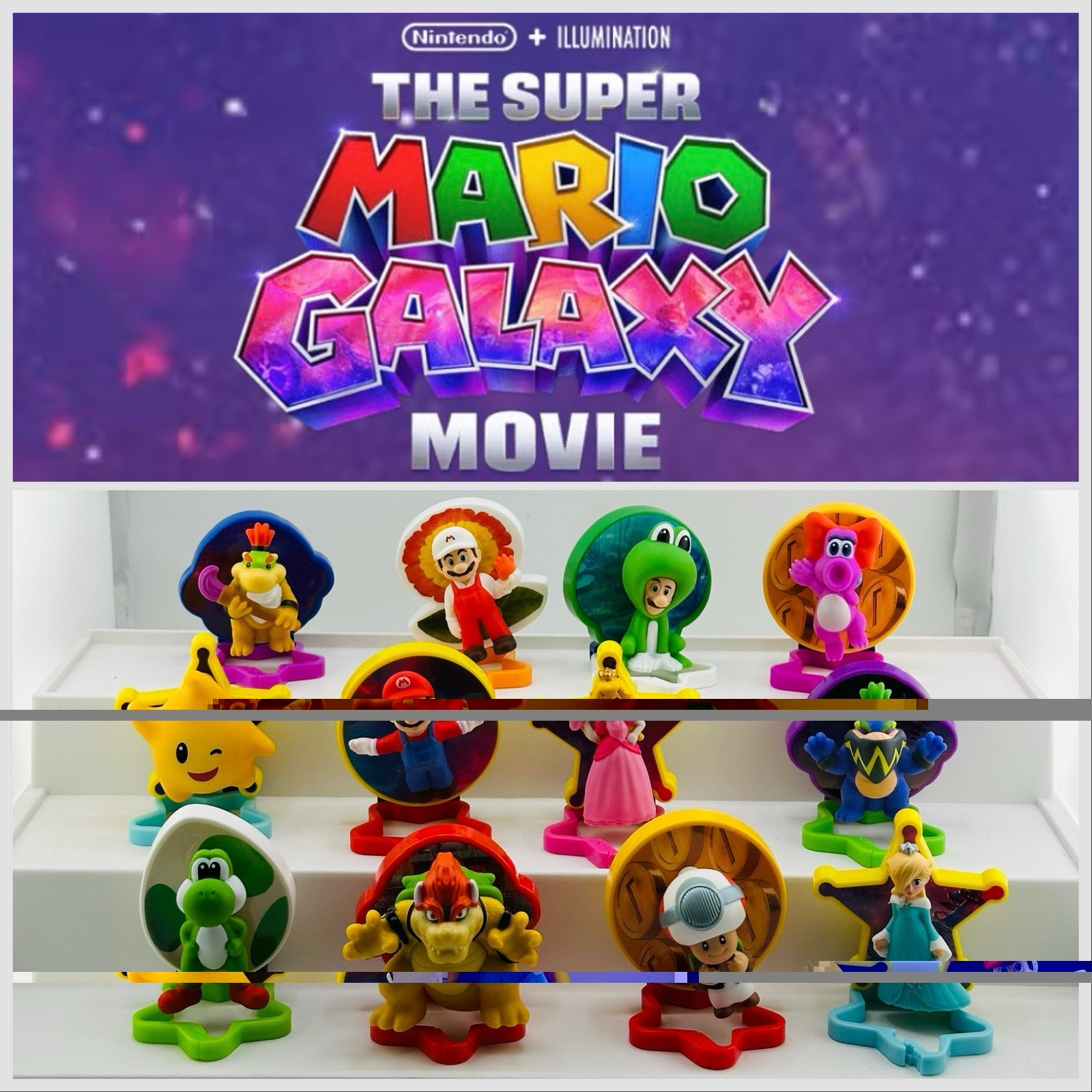 2026 McDonald’s Super Mario Galaxy Movie Happy Meal Toys Complete Set of 12 NIP