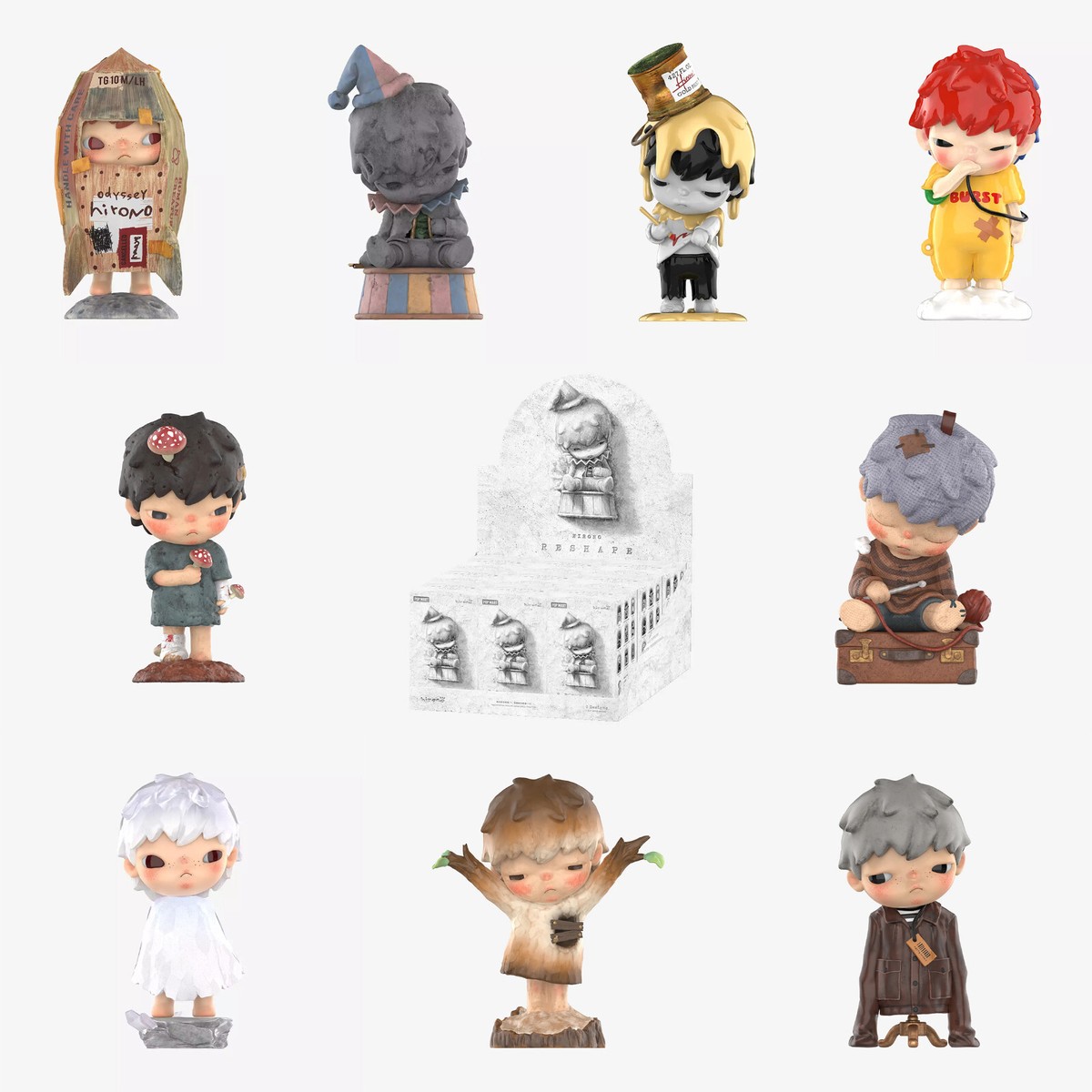POP MART x Hirono Reshape Series Figures Confirmed Figure Sealed Bag in Open Box