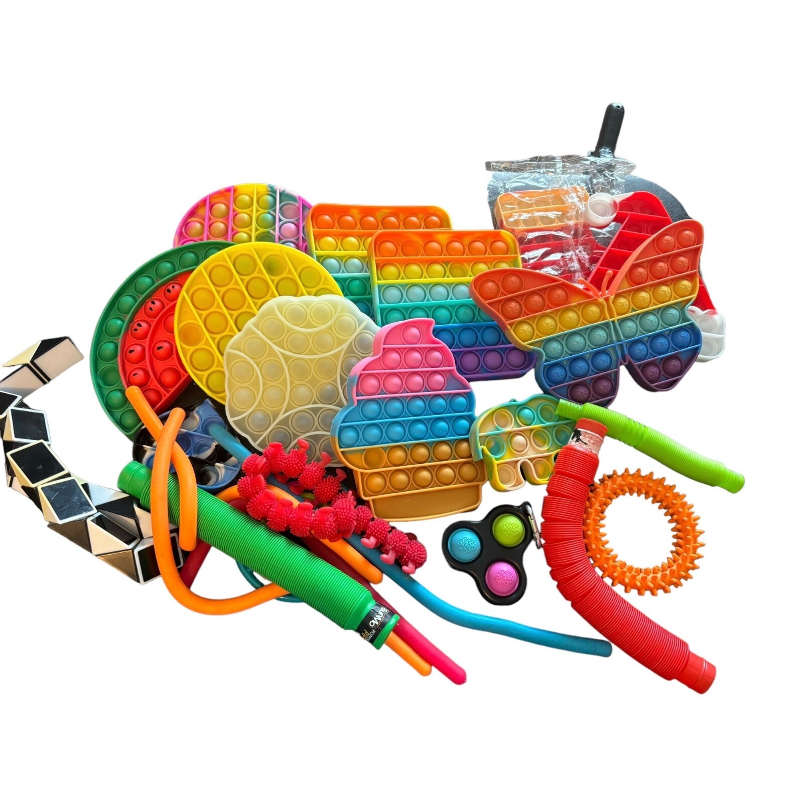 Sensory Fidget Toys Set – 20+ Pieces Assorted Shapes & Colors Stress Relief & Fo