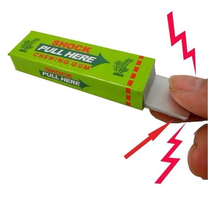 Electric Shock Joke Chewing Gum Pull Head Shocking Toy Gift Gadget Prank Trick G