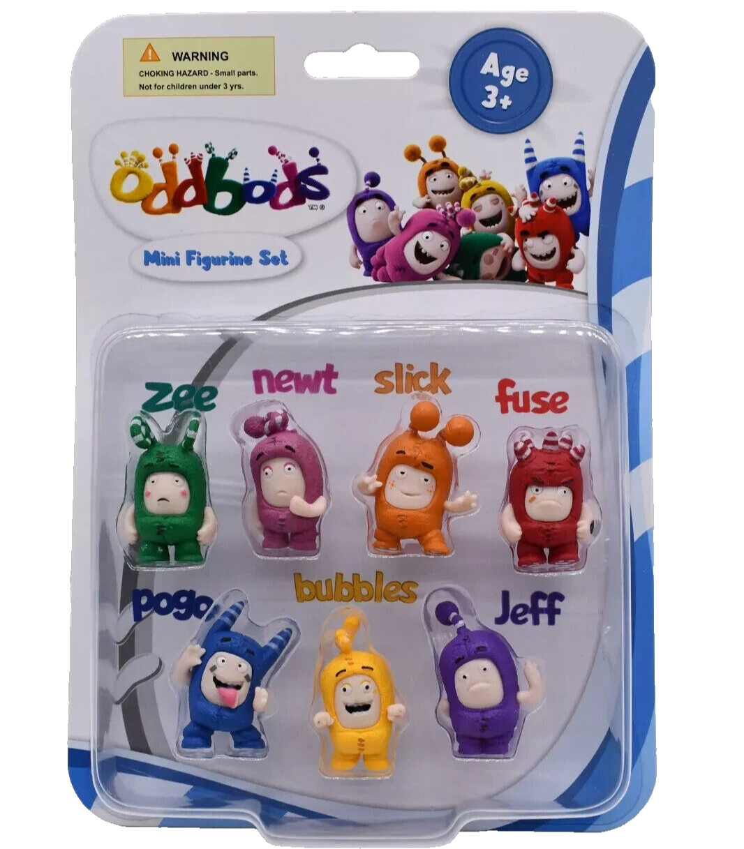 Oddbods Action Figure Toy Fuse, Jeff, Zee & + Mini Figurine Set ( Ages 3+)