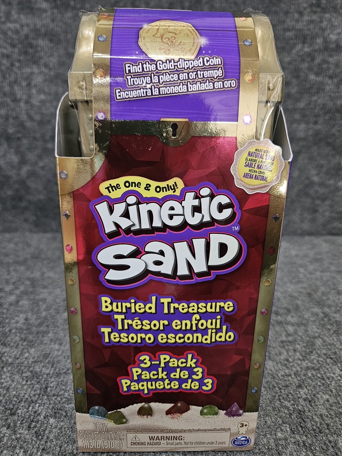 The One & Only KINETIC SAND Buried Treasure 3 Pack