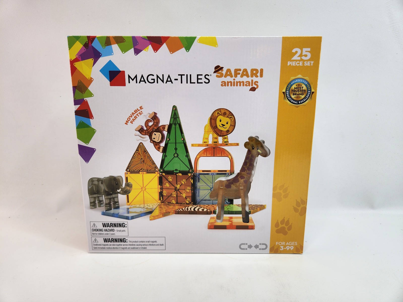 MAGNA-TILES Safari Animals 25-Piece Magnetic Set New Magna Tiles 20925