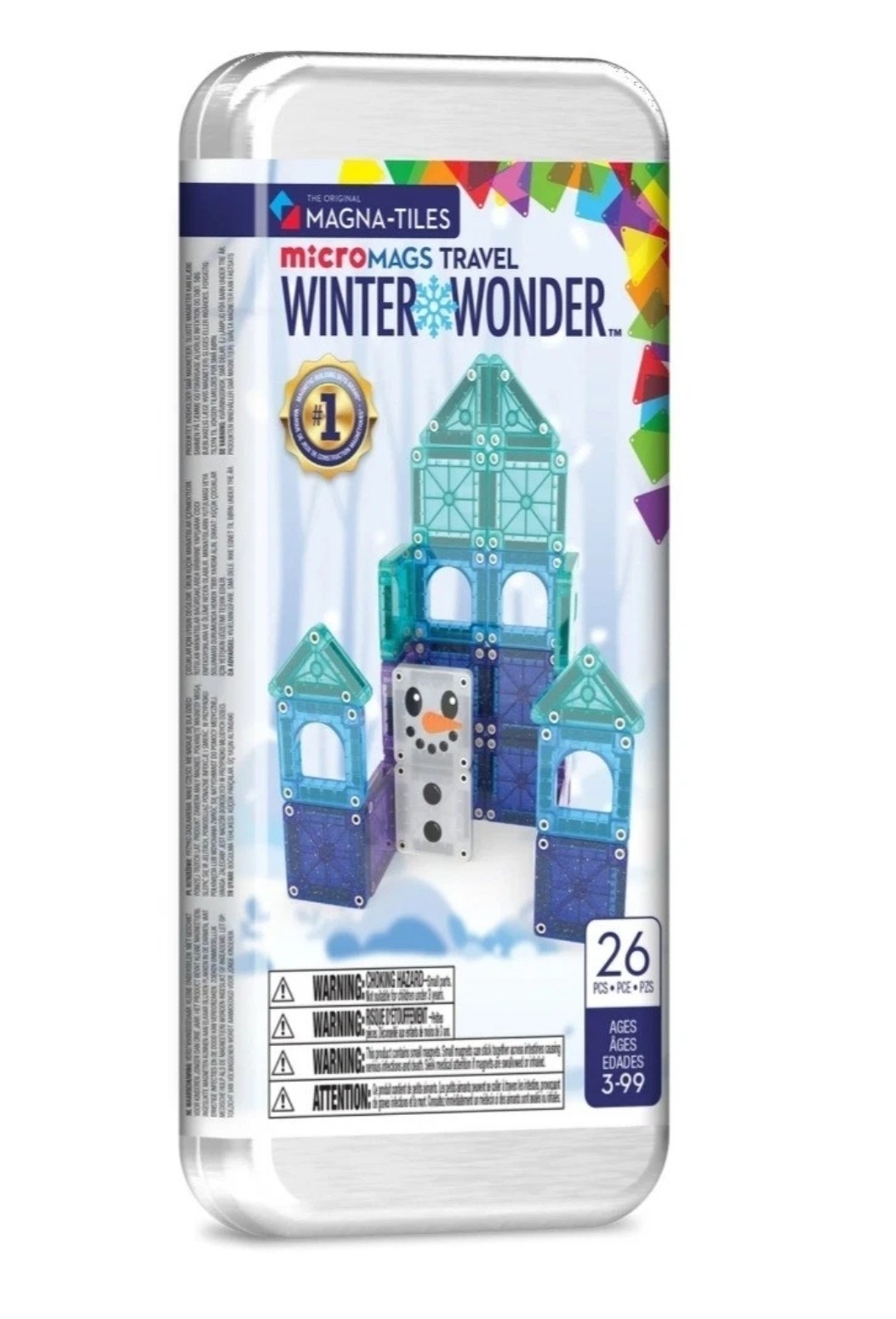 MAGNA-TILES microMAGS Travel WINTER WONDER Travel Set  26Pcs.  NEW and SEALED