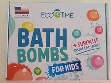 6 Pk 6 Scents, Eco Time Bath Bombs for Kids w/ Surprise Sea Animal Toys  NATURAL
