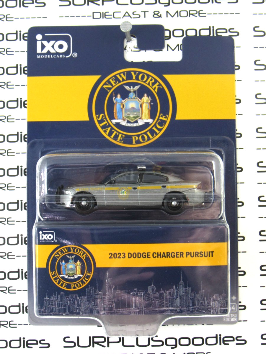 2026 IXO America 1:64 New York State Police Trooper 2023 DODGE CHARGER PURSUIT