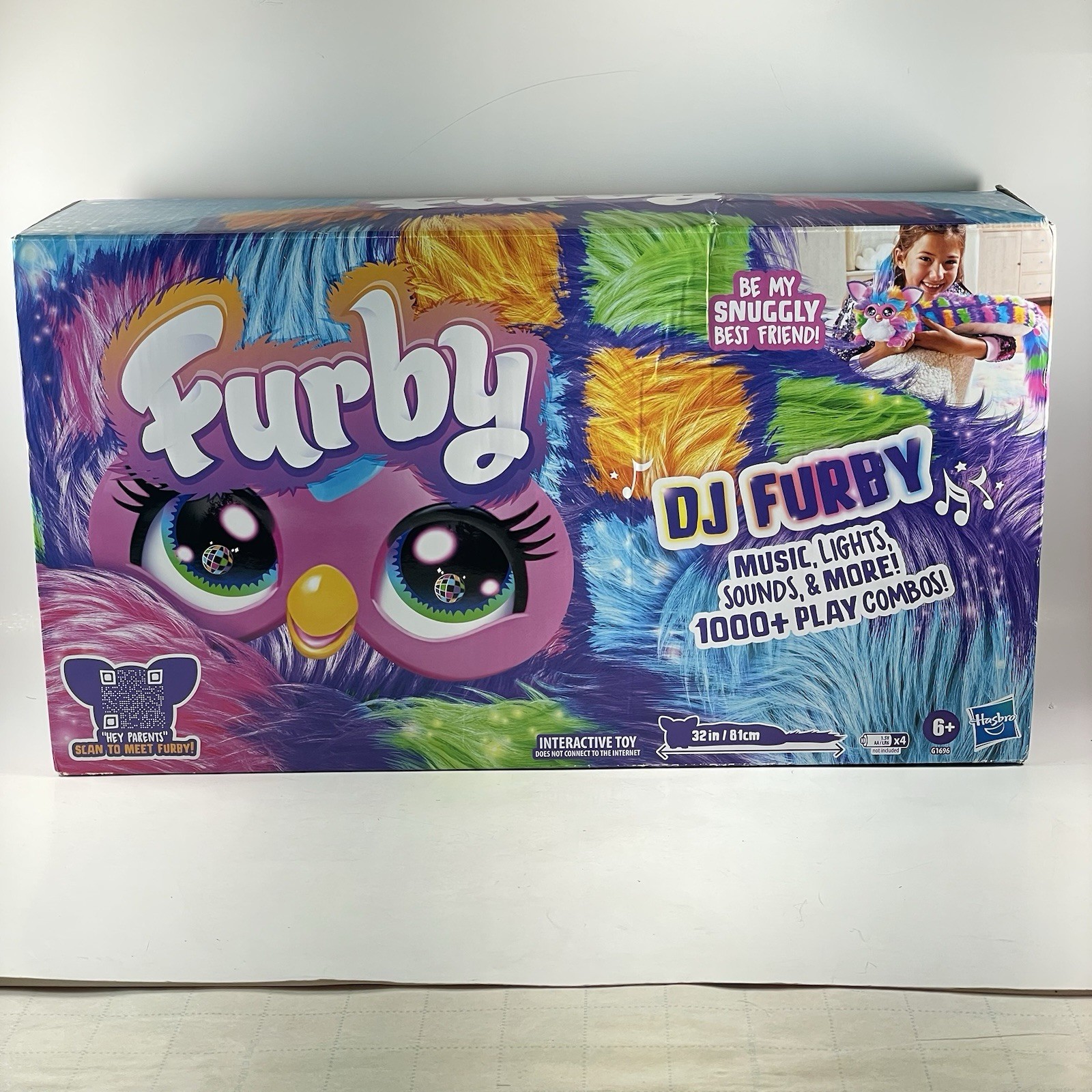 FURBY DJ Neon Star Talking Snuggly Electronic Plush Toy Music & Lights NIB