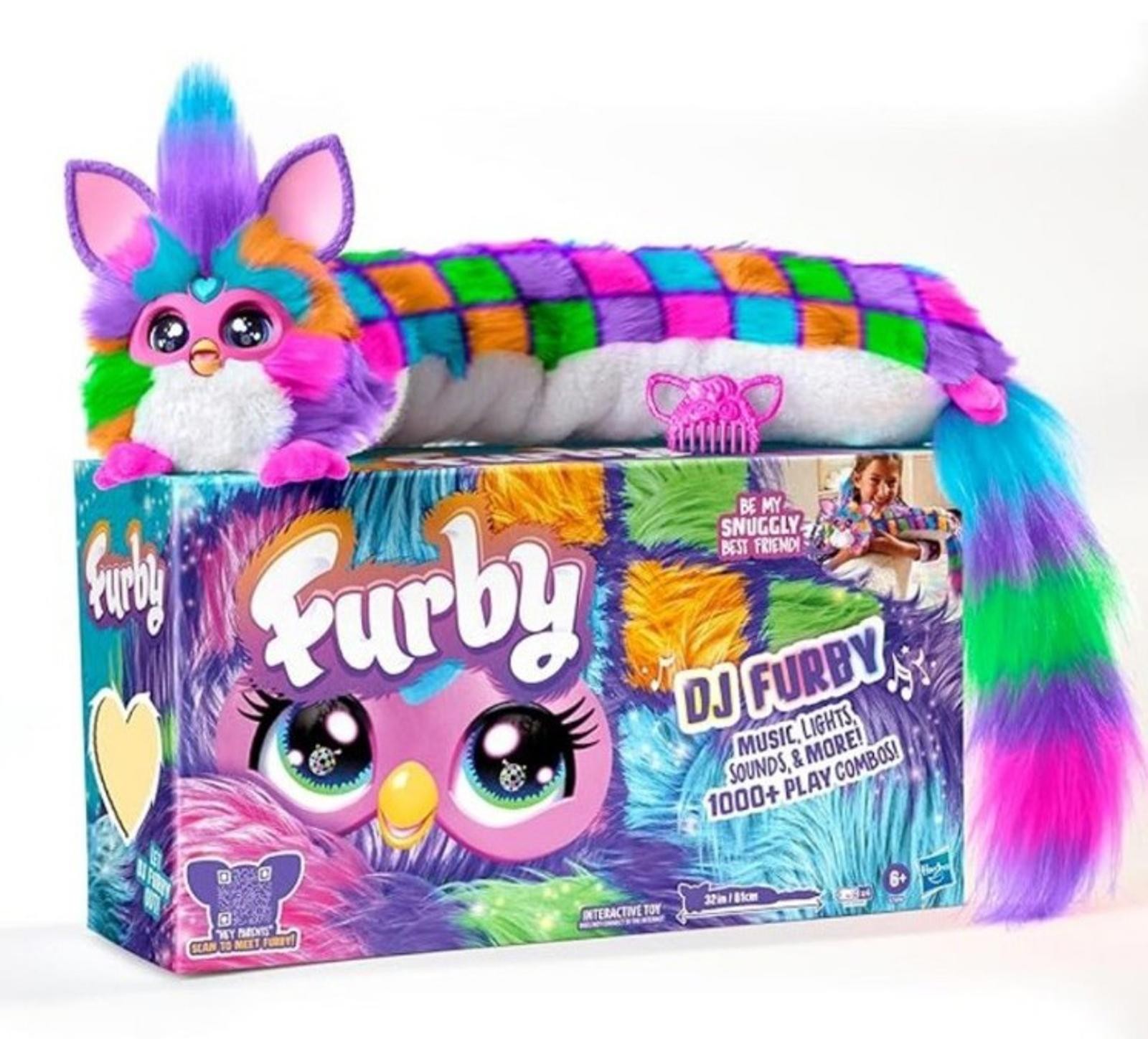 FURBY DJ Interactive Toy Super Snuggly Rainbow Electronic Plush With Music NEW