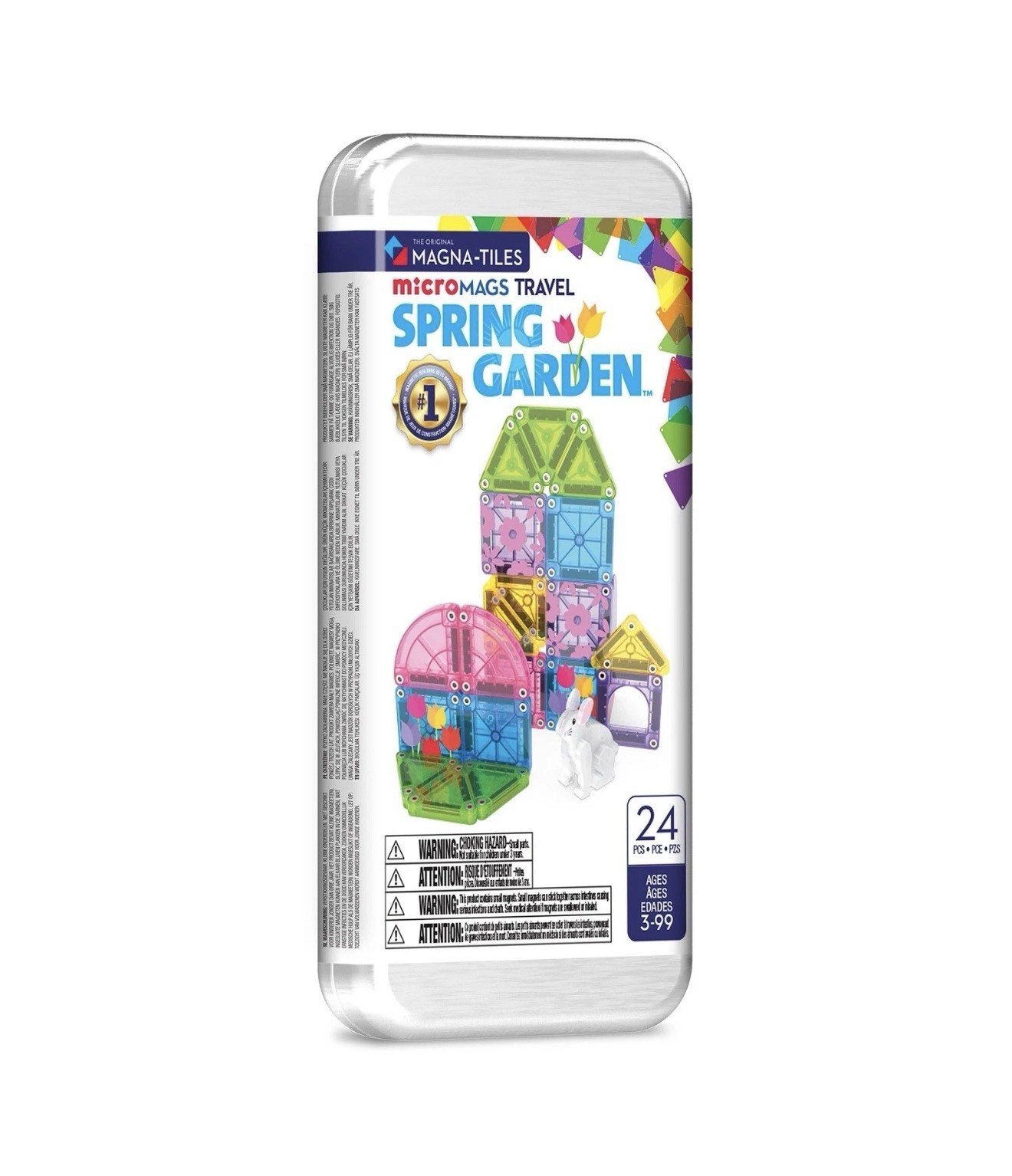Magna-Tiles – MicroMAGS Spring Garden 24 Piece Travel Set Easter Gift Set