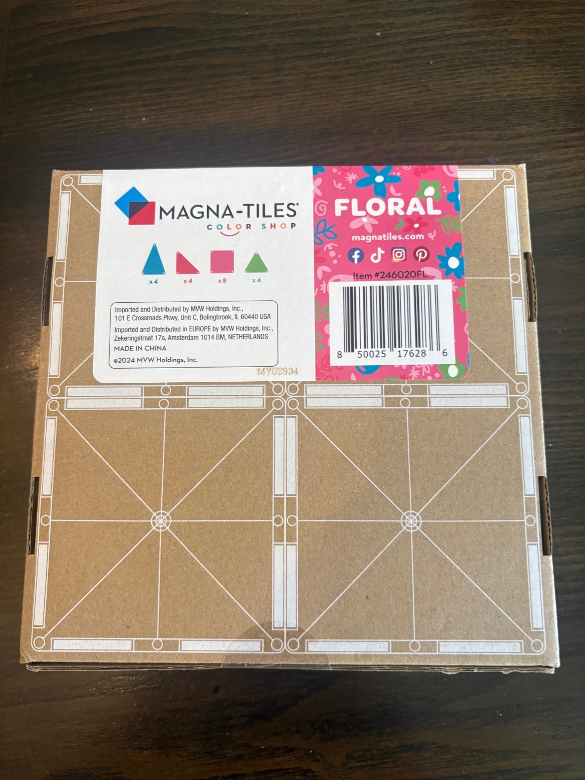 Magna-Tiles Color Shop Floral 20Pc Magnetic Set New Sealed 246020FL