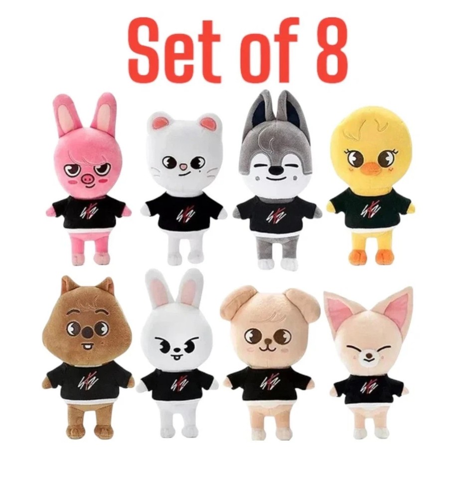 8PCs Stray Kids Skzoo Plush Doll Toys Cartoon Anime FANMEETING SKZ’S School