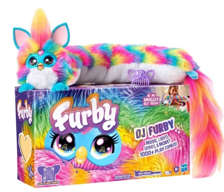 Hasbro Furby DJ Rainbow Interactive Electronic Toy Music Lights Sounds Comb 2023