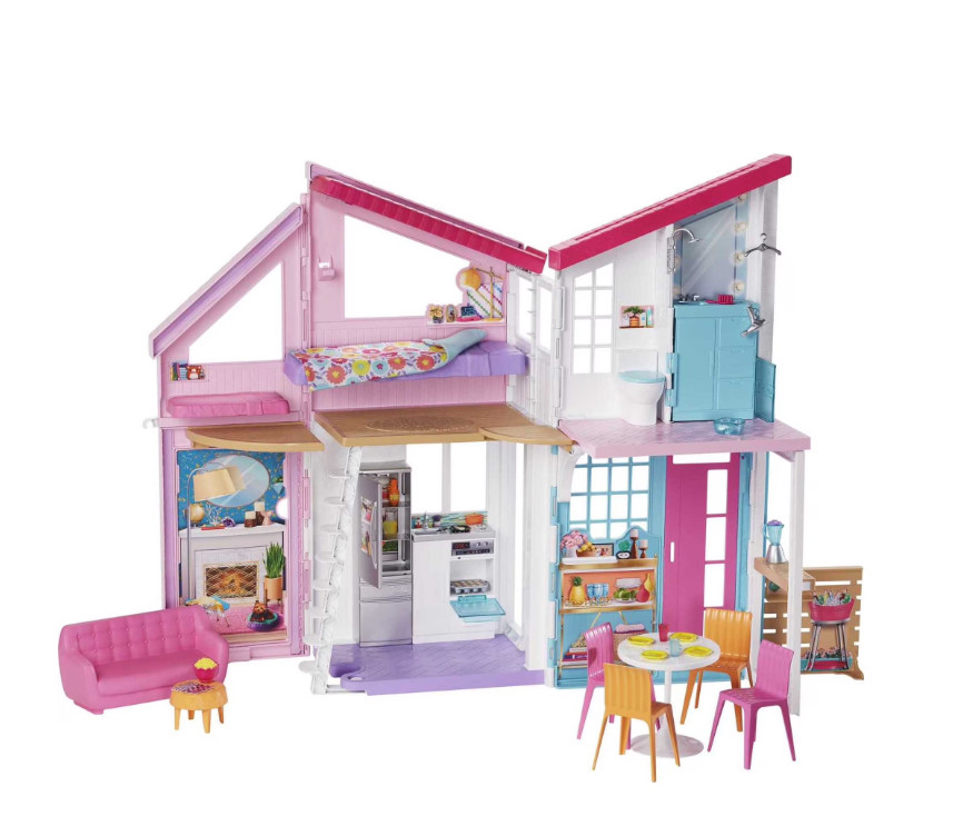 Barbie Malibu House Dollhouse Playset with 25+ Furniture and Accessories