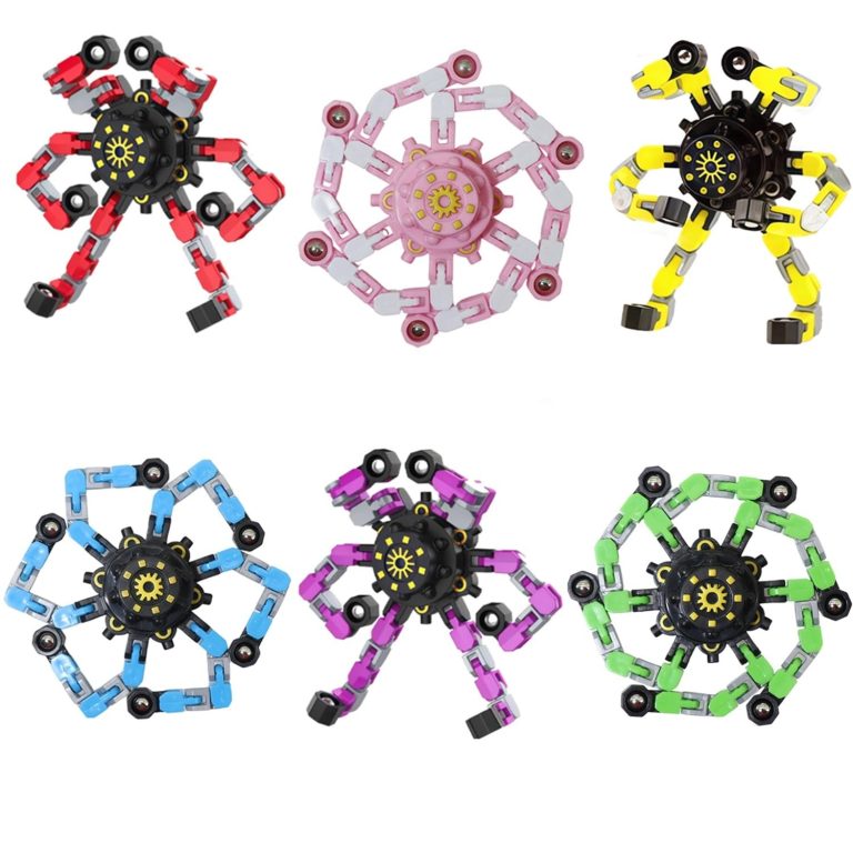 6pcs Transformable Fidget Spinners Children’s Advanced Fidget Toys for Stress…
