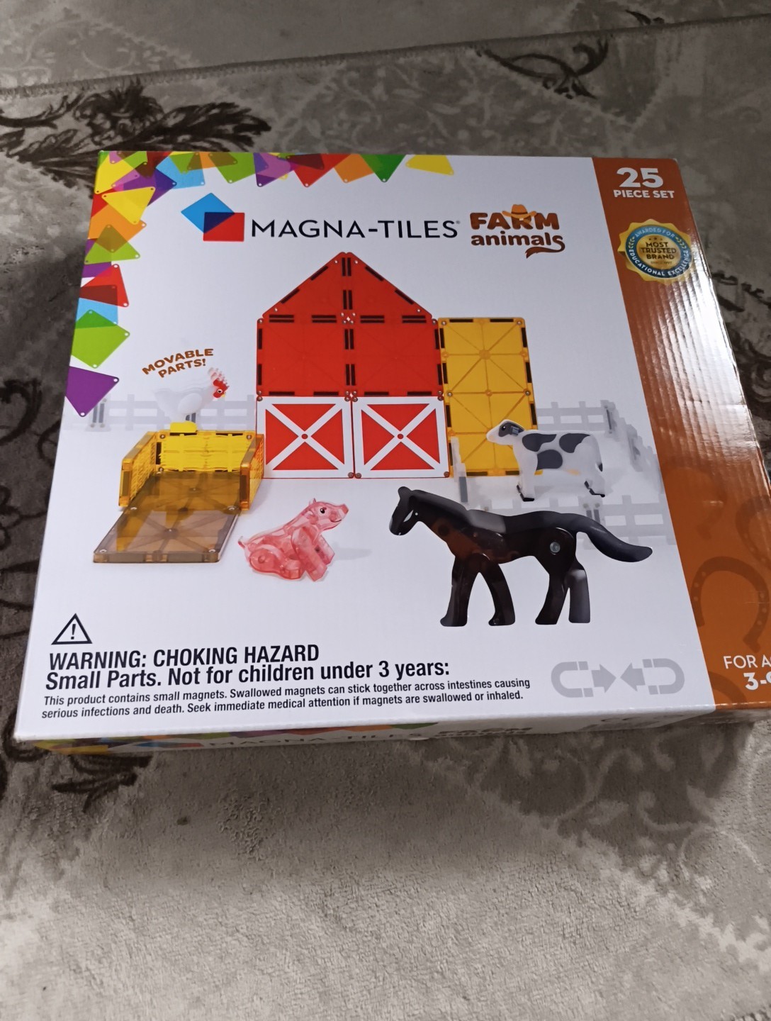 MAGNA-TILES Farm Animals 25-Piece Magnetic Construction Set NEW IN BOX