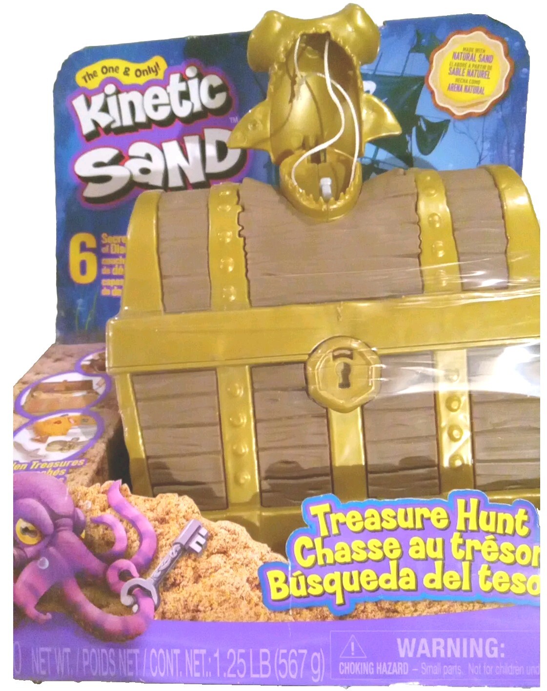 Kinetic Sand Treasure Hunt Playset with 9 Surprise Reveals New Ages 3+